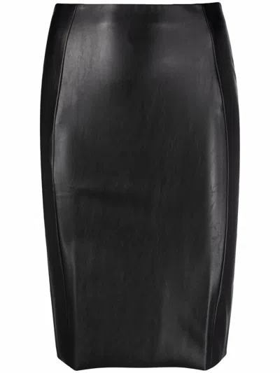Wolford Jenna Faux Leather Midi Skirt In Black