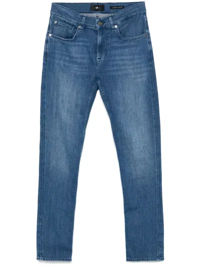7 For All Mankind Slimmy Clean Pocket Slim Fit Jeans In Blue