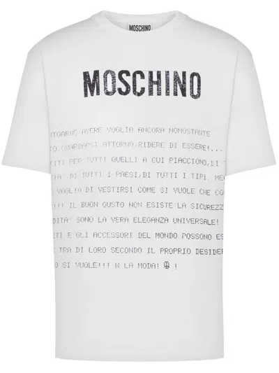 Moschino T-shirt With Lettering Print In White