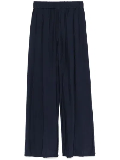Patrizia Pepe Navy Blue Trousers In Polyester In Blue