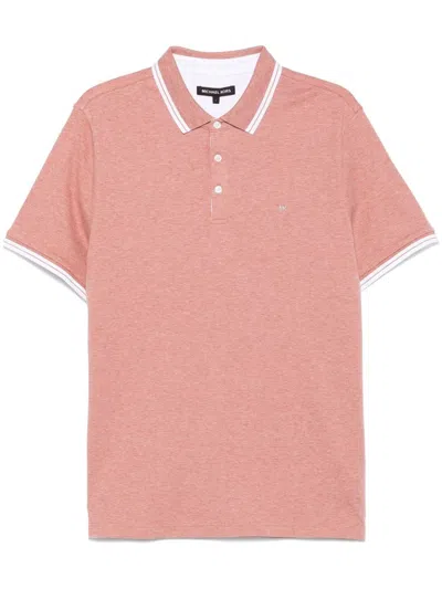 Michael Kors Short Sleeve Polo Shirt In Pink