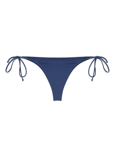 Mc2 Saint Barth Navy Blue Basic Bikini Bottoms In Blue
