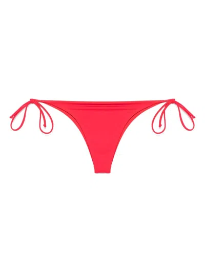 Mc2 Saint Barth Red Basic Bikini Bottoms In Red
