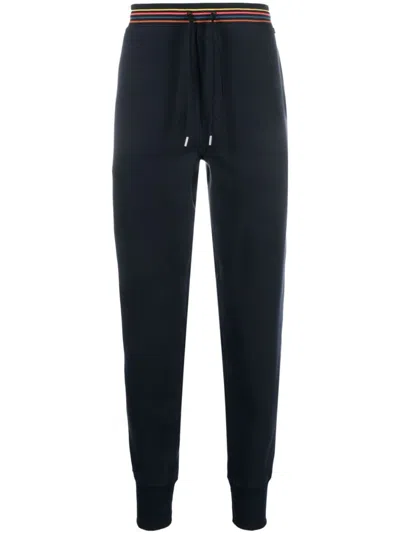 Paul Smith Signature Stripe Cotton Sweatpants In Blue