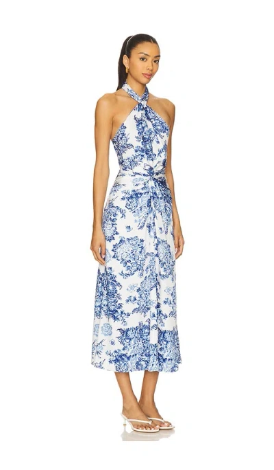 Cinq À Sept Costal Bouquet Coli Dress In Endless Sky Multi In Blue