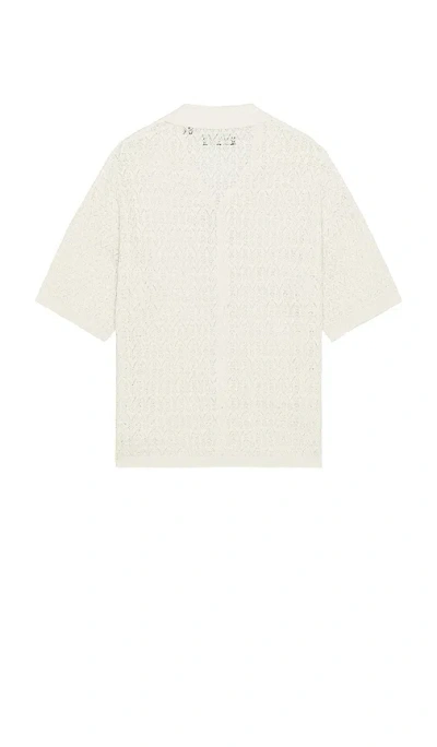 Allsaints Loire Short Sleeve Open Knit Cardigan In White