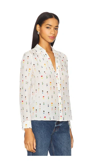Alice And Olivia Beach Club Eloise Button-front Blouse In White