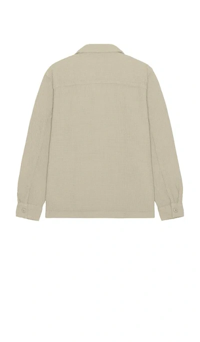 Barbour Sandwood Waffle Overshirt In Neutral