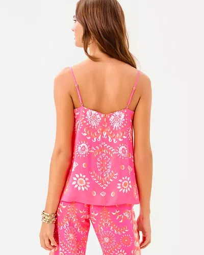Lilly Pulitzer Jesslyn Silk Top In Pink