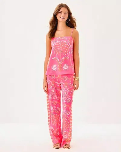 Lilly Pulitzer Jesslyn Silk Top In Pink