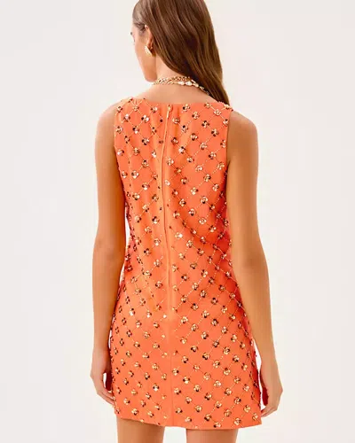 Lilly Pulitzer Tamala Beaded Shift Dress In Orange