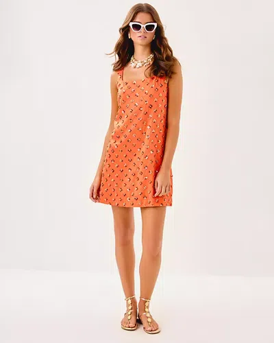 Lilly Pulitzer Tamala Beaded Shift Dress In Orange