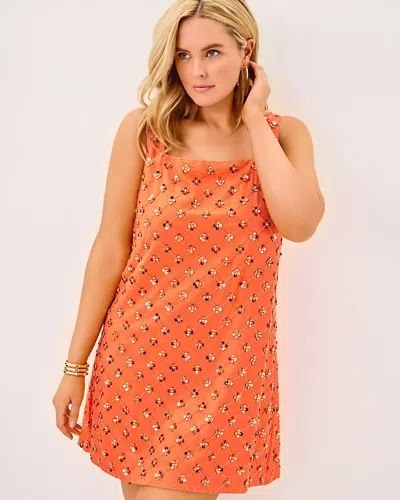 Lilly Pulitzer Tamala Beaded Shift Dress In Orange