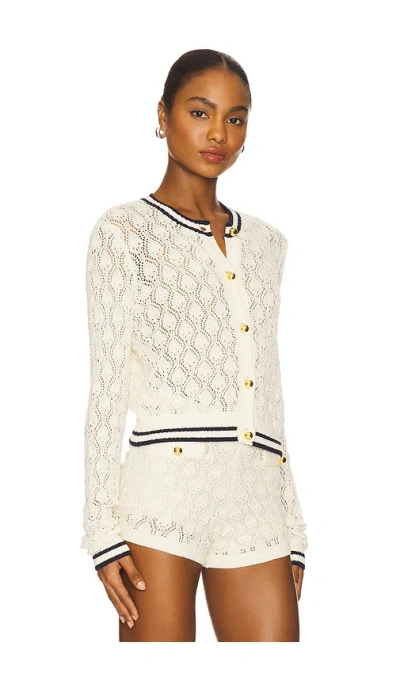 Frame The Rookie Cardigan In White