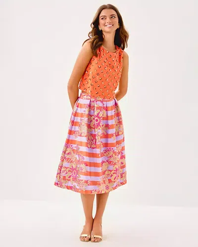 Lilly Pulitzer Lauderdale Midi Skirt In Pink