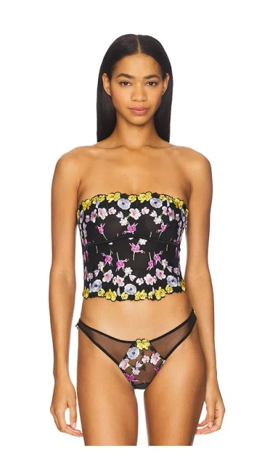 Fleur Du Mal Eden Corset Top In Black