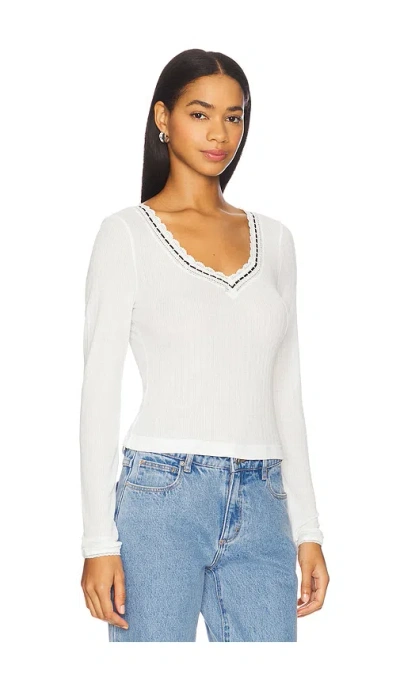 Free People Only You Long Sleeve Top In White