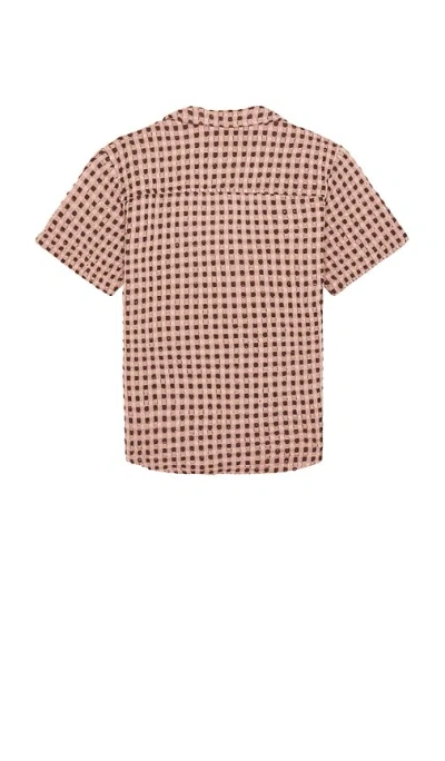 Oas Ferratelle Cuba Waffle Shirt In Brown