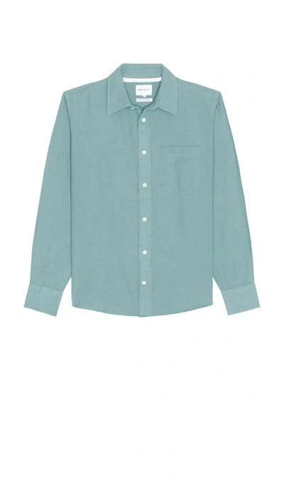 Norse Projects Algot Relaxed Cotton Linen Shirt In Blue