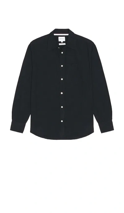 Norse Projects Algot Relaxed Cotton Linen Shirt In Black