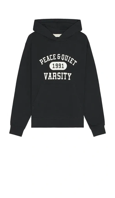 Museum Of Peace And Quiet Varsity Hoodie In Black