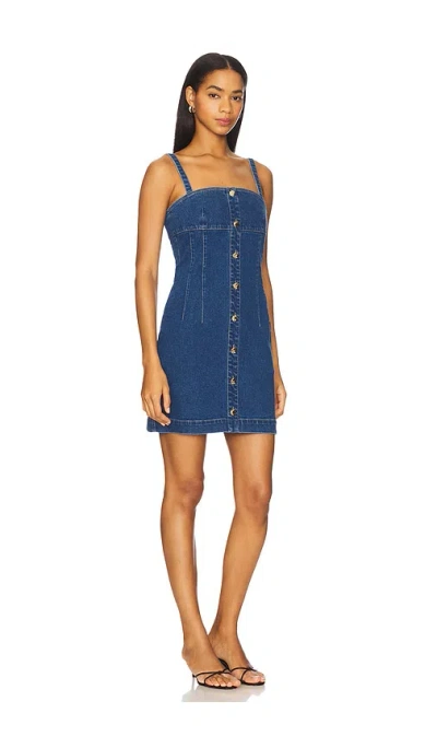 Karina Grimaldi Rio Denim Mini Dress In Blue