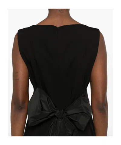 Herno Back Strapless Jumpsuit With Bow On The Back In Black