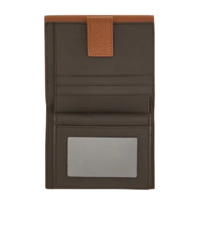 Ferragamo Gancini Compact Wallet In Brown