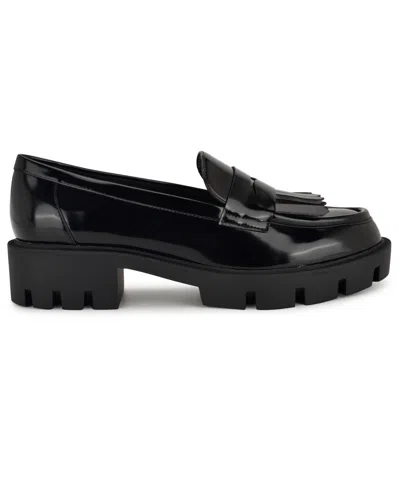 Nine West Missa Platform Lug Loafer In Black