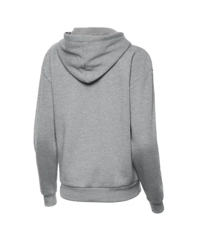 Antigua Heather Gray Detroit Lions Victory Pullover Hoodie In Gray