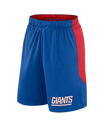 Fanatics Men's Royal/red New York Giants Launch Shorts In Blue