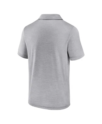 Fanatics Men's Gray Oklahoma Sooners Striated Primary Logo Polo Shirt In Gray