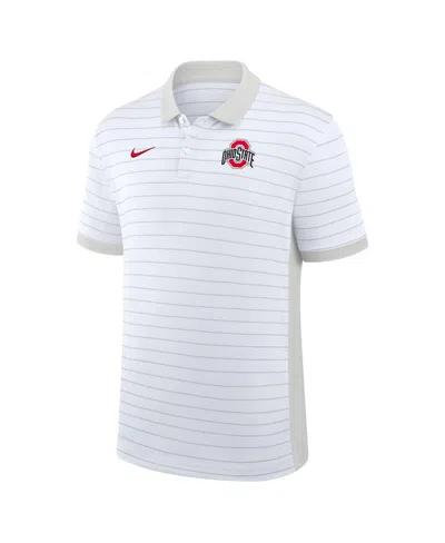 Nike Men's White Ohio State Buckeyes 2025 Early Season Coaches Sideline Victory Stripe Performance Polo S In White