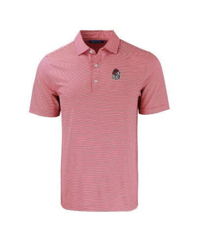Cutter & Buck Men's Georgia Bulldogs Forge Eco Double Stripe Stretch Polo In Red