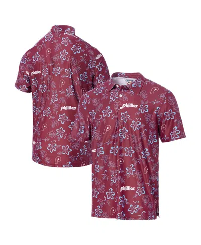 Reyn Spooner Maroon Philadelphia Phillies Cooperstown Collection Performance Polo In Red