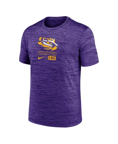 Nike Lsu Tigers Campus Center Block Velocity  Men's Dri-fit College T-shirt In Purple