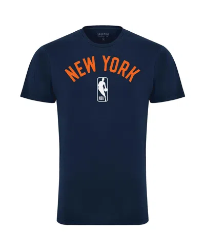 Sportiqe Men's And Women's Navy New York Knicks Bingham T-shirt