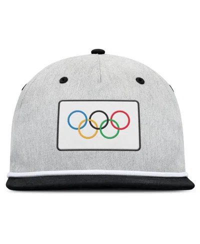 Fanatics Men's Heather Gray/black Olympic Games Photo Finish Adjustable Hat