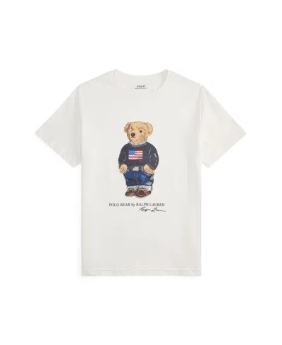 Polo Ralph Lauren Toddler And Little Boys Polo Bear Jersey T-shirt In White
