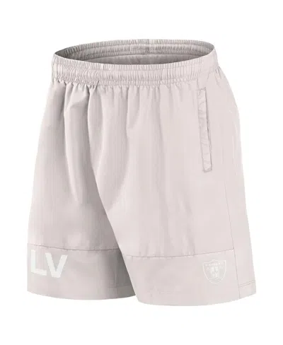 Fanatics Men's Cream Las Vegas Raiders Elements Shorts In Purple