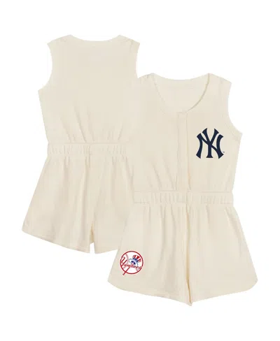 Outerstuff Toddler Cream New York Yankees Power Tank Romper In White