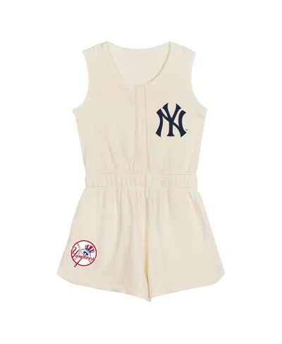 Outerstuff Toddler Cream New York Yankees Power Tank Romper In White