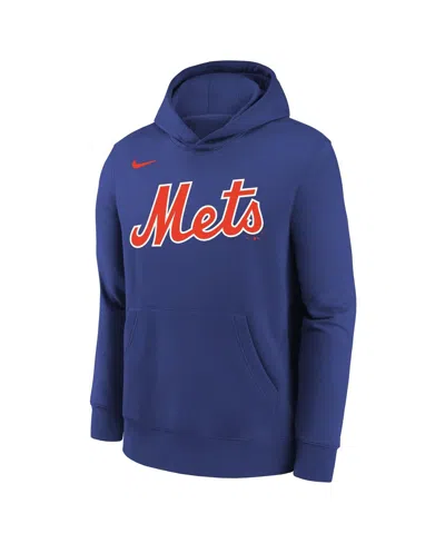 Nike Big Boys And Girls Juan Soto Royal New York Mets Name Number Performance Pullover Hoodie In Blue