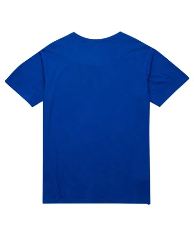 Mitchell & Ness Men's Royal Philadelphia 76ers Hardwood Classics Felt Applique Slub T-shirt In Blue