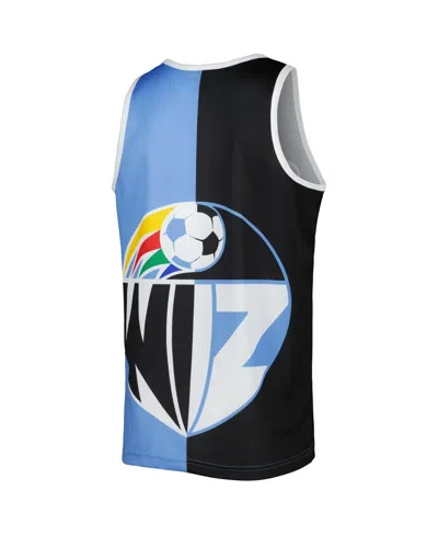 Mitchell & Ness Men's Black/sky Blue Sporting Kansas City Sublimated Split Logo Tank Top In Multi