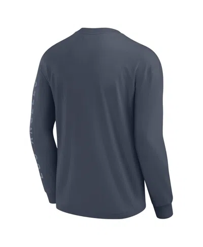 Fanatics Men's Blue New York Yankees Elements Future Ground Tonal Info Long Sleeve T-shirt In Black