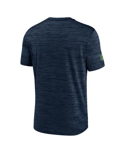 Nike Men's College Navy Seattle Seahawks Sideline Velocity Performance T-shirt In Blue