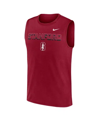 Nike Men's Cardinal Stanford Cardinal Primetime Tricode Legend Performance Tank Top In Red