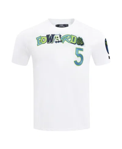Pro Standard Anthony Edwards White Minnesota Timberwolves City Ransom T-shirt In White
