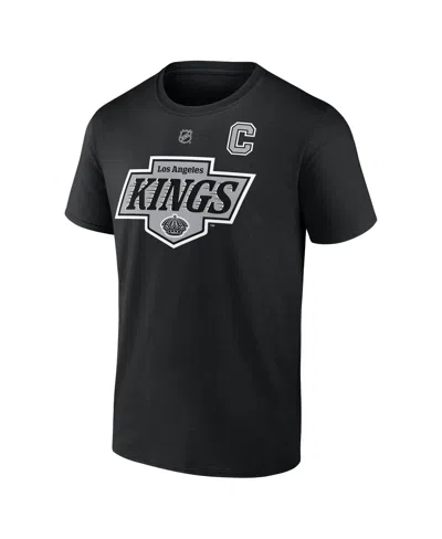 Fanatics Men's Anze Kopitar Black Los Angeles Kings Authentic Stack Name Number T-shirt In Black